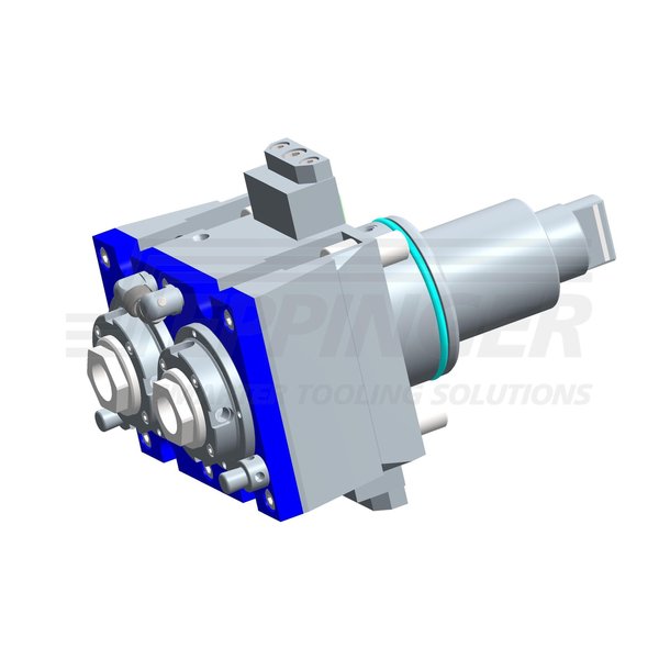 Eppinger BMT65, Drilling and milling head, straight, double collet chuck, ER25A external coolant supply 7.076.650